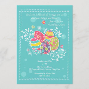 Pretty Easter Eggs Invitation