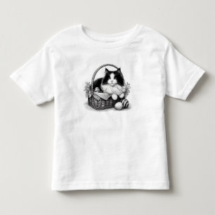 Pretty Easter Kitty Cat Toddler T-Shirt