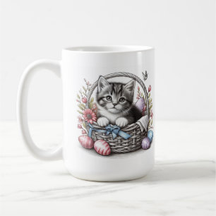 Pretty Easter Tabby Kitty Coffee Mug
