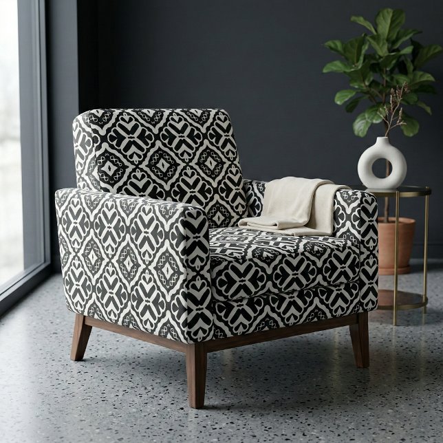 Pretty Elegant Black and White Geometric Pattern Fabric (Creator Uploaded)