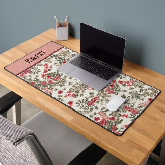 Pretty elegant floral Desk Mat