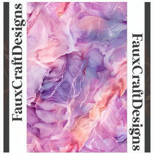 Pretty Elegant Pink Marble 115 Decoupage  Tissue Paper