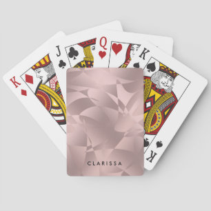 Pretty elegant stylish rose gold pattern playing cards