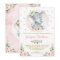 Pretty Elephant Baby Shower Blush Gold Floral Rose