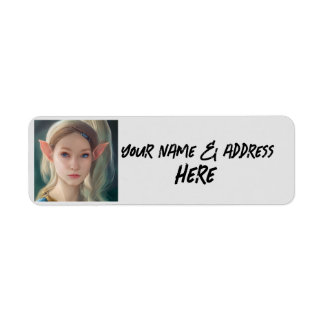 PRETTY ELF GIRL RETURN ADDRESS LABELS