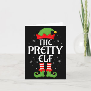 Pretty Elf Xmas Family Matching Elf Squad Christma Card