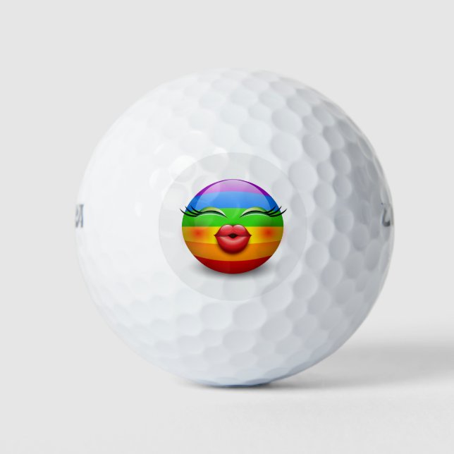 Pretty Emoji Golf Balls (Front)