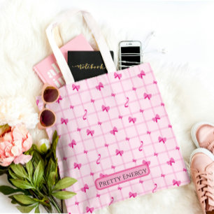 Pretty Energy Pink Aesthetic Tote Bag