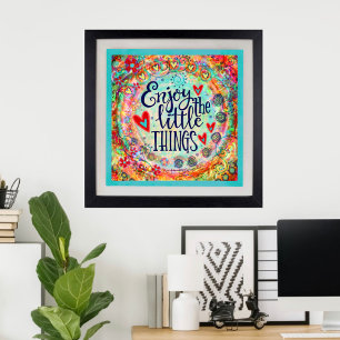 Pretty Enjoy the Little Things Quote Inspirivity Poster