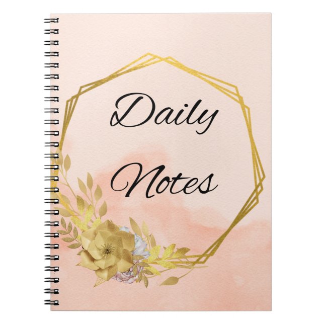 pretty esthetic diary  notebook (Front)