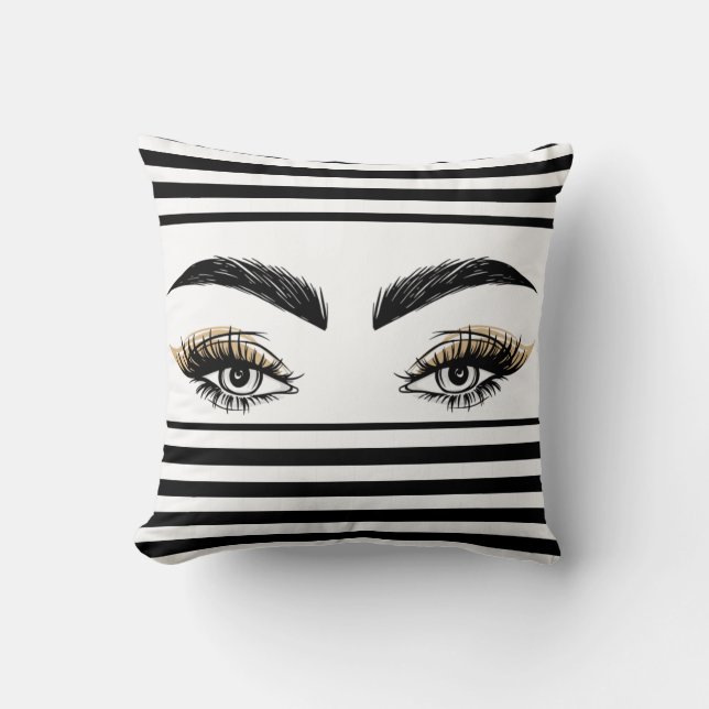 Pretty Eyes Beauty Salon Makeup Eyelashes Lashes Cushion (Front)