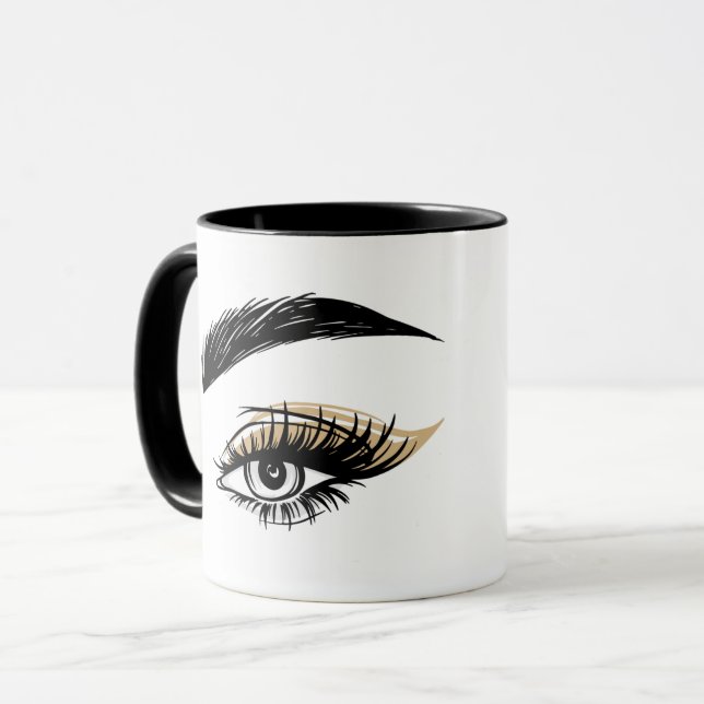 Pretty Eyes Beauty Salon Makeup Eyelashes Lashes Mug (Front Left)