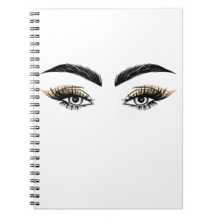 Pretty Eyes Beauty Salon Makeup Eyelashes Lashes Notebook