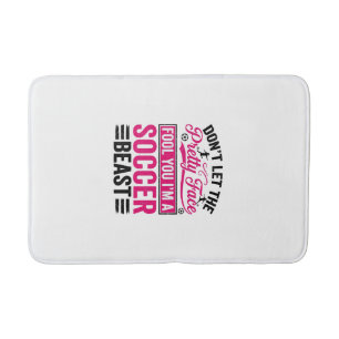 Pretty Face Soccer Beast Vintage Shirt Design_1 Bath Mat