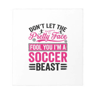 Pretty Face Soccer Beast Vintage Shirt Design_1 Notepad