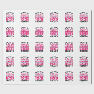 Pretty Face Soccer Beast Vintage Shirt Design_1 Wrapping Paper