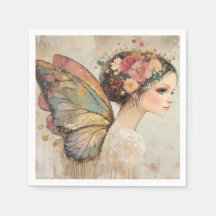 Pretty Fairy Boho Butterfly & Floral Pastel 