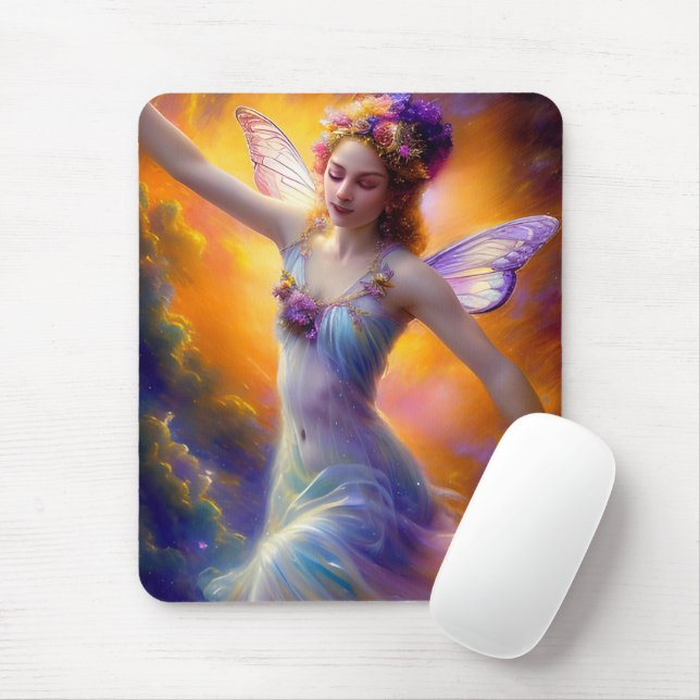 Pretty Fairy Dancing in the Wind  Mouse Pad (With Mouse)