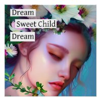 Pretty Fairy Flowers in Hair Fantasy Art  