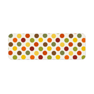 Pretty Fall Autumn Colours Polka Dots Pattern Return Address Label
