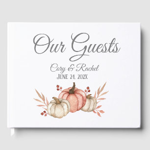 Pretty Fall Pumpkin Bouquet Guest Book