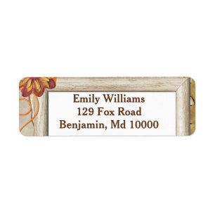 Pretty Fall Return Address Label