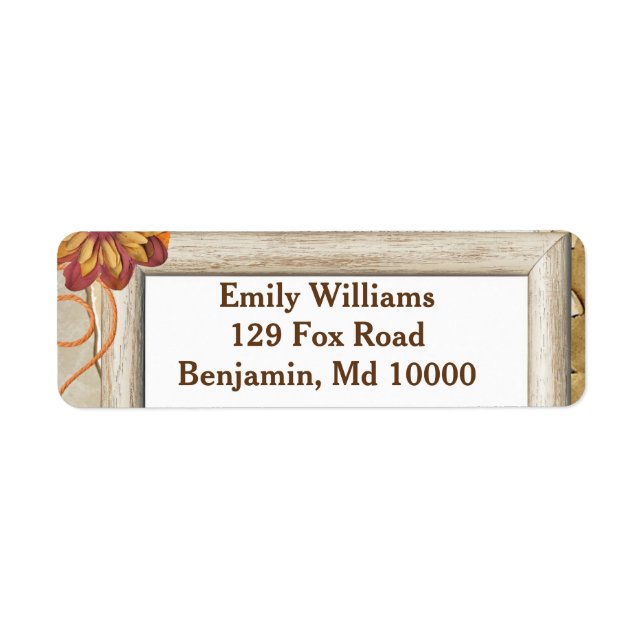 Pretty Fall Return Address Label (Front)