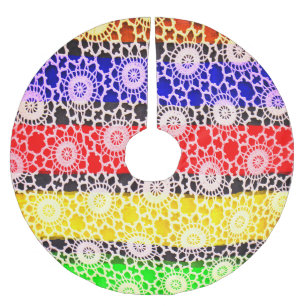 Pretty fancy festive art brushed polyester tree skirt