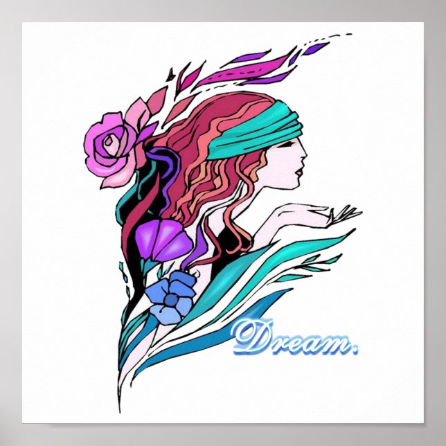 pretty fantasy girl dream poster (Front)