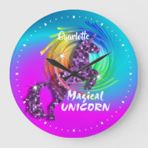 Pretty Fantasy Rainbow Unicorn Personalised