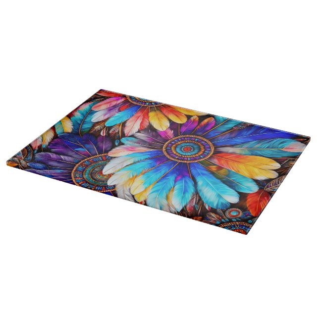 Pretty Feathers Cutting Board (Corner)