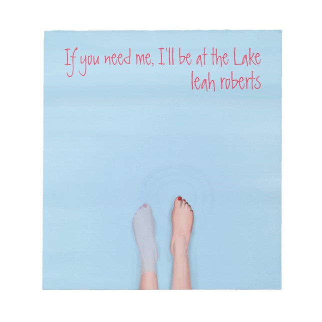 pretty feet soaking in the cool water notepad (Front)