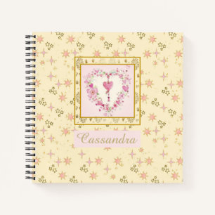 Pretty Feminine Stars Pattern Personalised Notebook