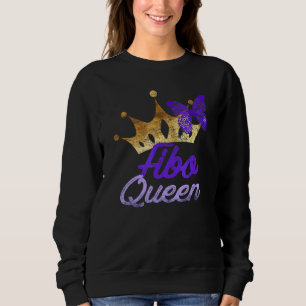 Pretty Fibro Queen For Women Fibromyalgia Awarenes Sweatshirt