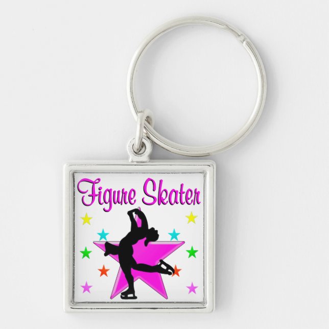 PRETTY FIGURE SKATER KEY RING (Front)