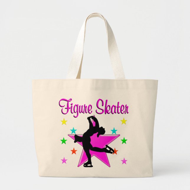PRETTY FIGURE SKATER LARGE TOTE BAG (Front)