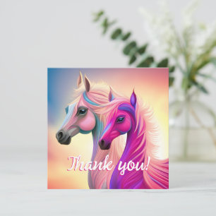 Pretty Filly Or Colt Thank You Card