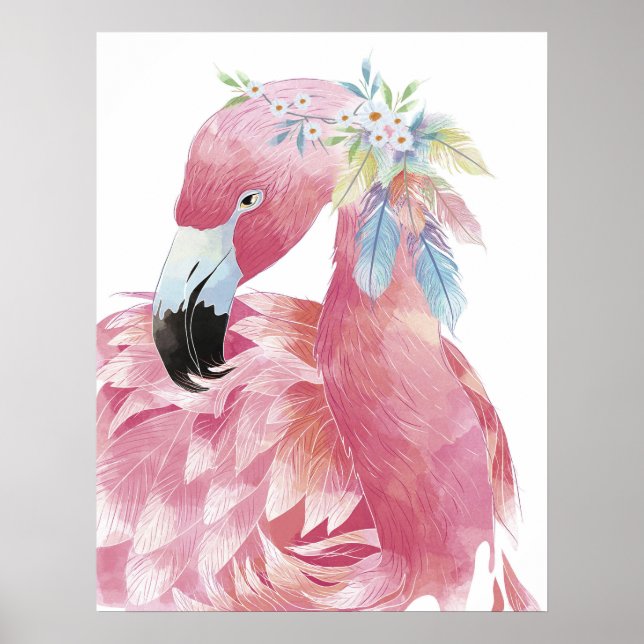 Pretty Flamingo Art 2 Poster (Front)