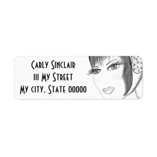 Pretty Flapper Return Address Label