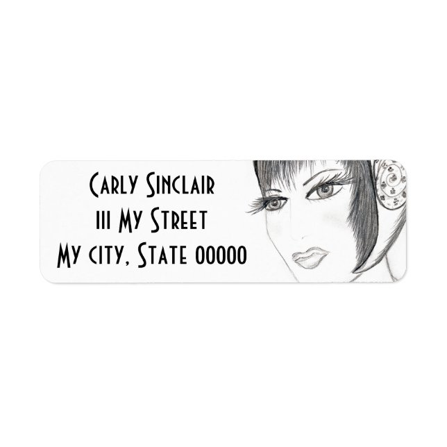 Pretty Flapper Return Address Label (Front)