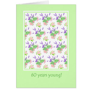 Pretty Floral 60th Birthday Greeting