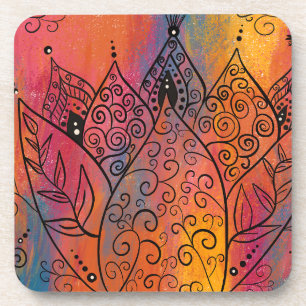 Pretty Floral Art Coaster