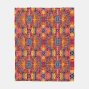 Pretty Floral Art Fleece Blanket