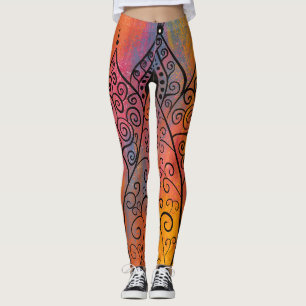 Pretty Floral Art Leggings