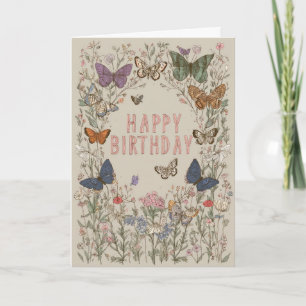 Pretty Floral Birthday Card