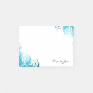 Pretty Floral Boarder Prints Personalised Post-it Notes