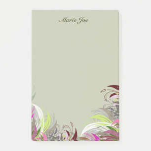 Pretty Floral Boarder Prints Personalised Post-it Notes
