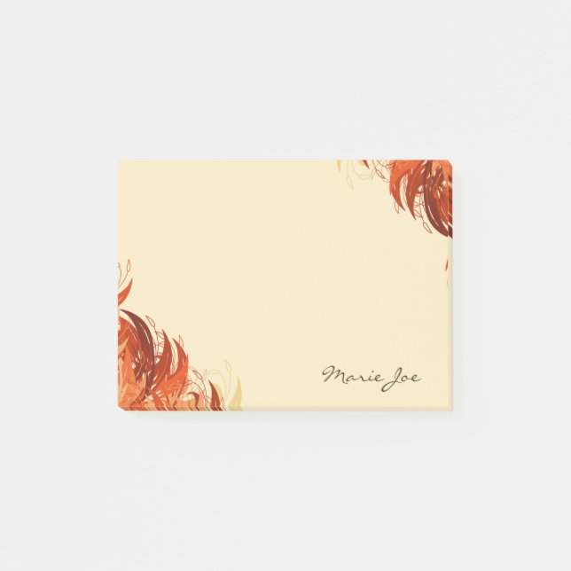 Pretty Floral Boarder Prints Personalised Post-it Notes (Front)
