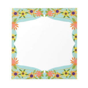 Pretty Floral Border Notepad