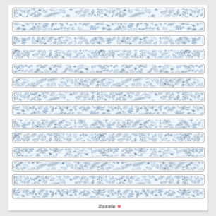 Pretty Floral Borders in Boho Blues